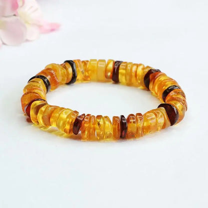 Natural Amber Necklace Chokers Women Healing Gemstone Fine Jewelry Genuine Baltic Amber Tumbled Stone Beaded Necklaces