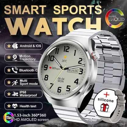 2025 New For HUAWEI GT Series Smart Watch Men AMOLED Screen Heart Rate Health Monitoring Bluetooth Call Business Smartwatch Man
