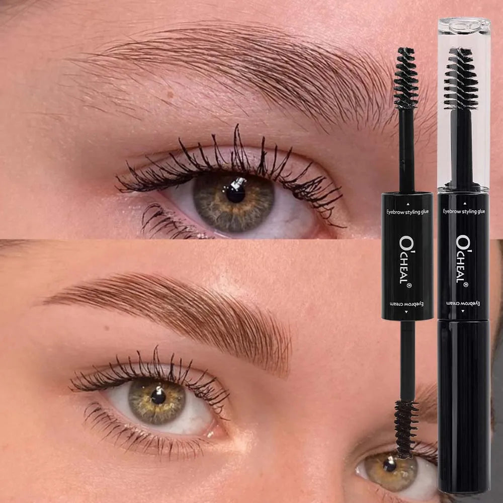 Double-ended Black Brown Dye Eyebrow Styling Gel Waterproof Lasting Wild Brow Tint Wax Transparent Liquid Brows Cream Cosmetics - AMULET RING STORE