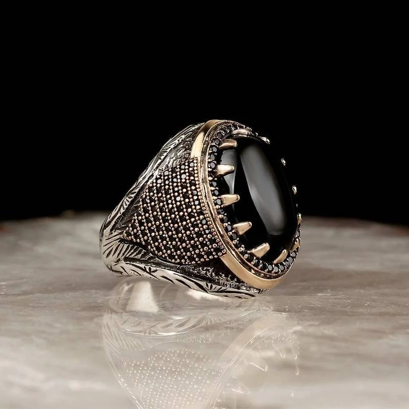 Vintage Handmade Turkish Signet Rings for Men