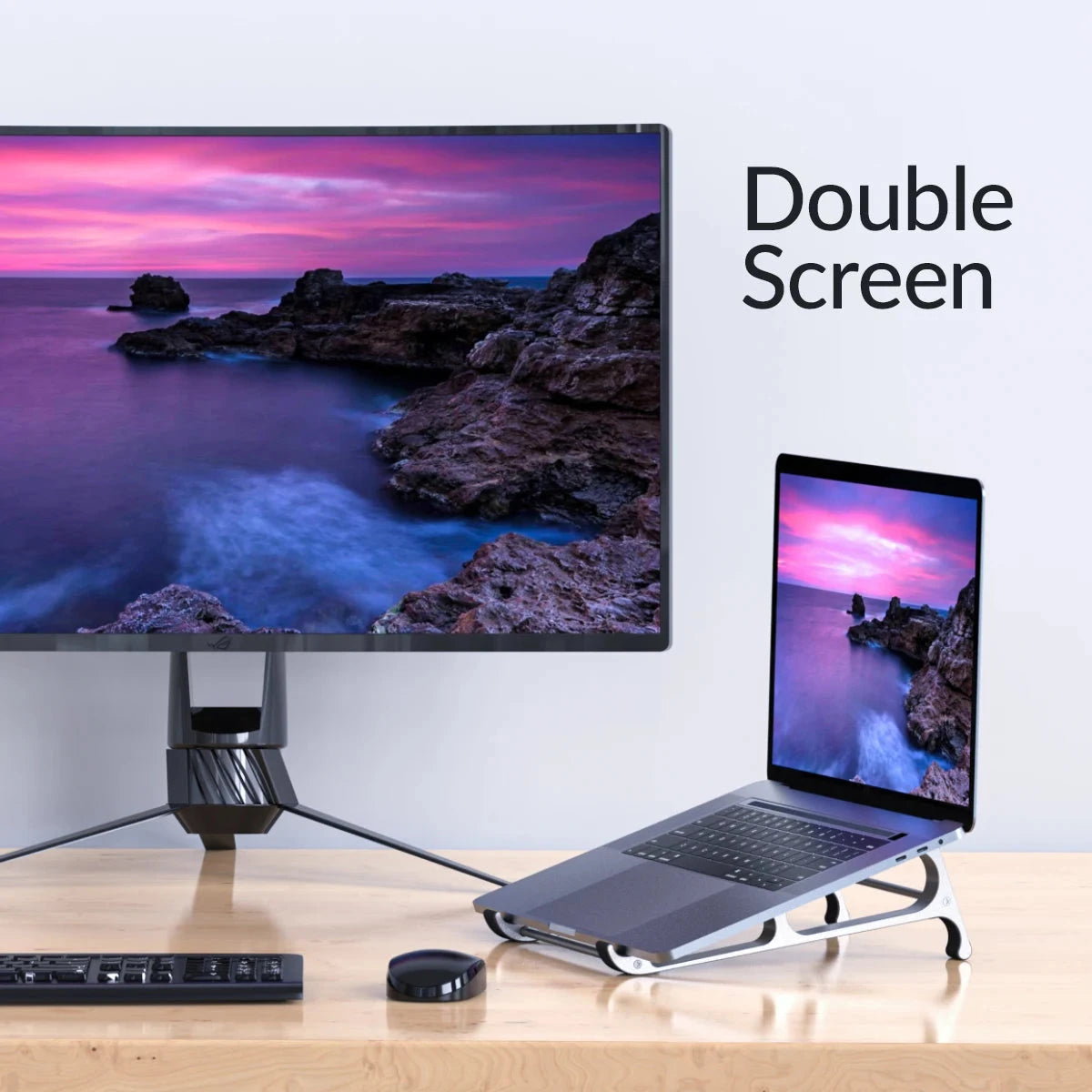 ORICO Laptop Stand Aluminium Laptop Stand Vertical Stand Notebook Desktop Holder Portable Tablet Stand for 13 to 17.4 inch Mac - AMULET RING STORE