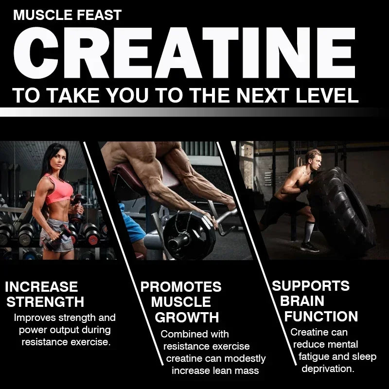 Creatine Monohydrate - Improves Performance, Muscle Growth and Recovery - AMULET RING STORE