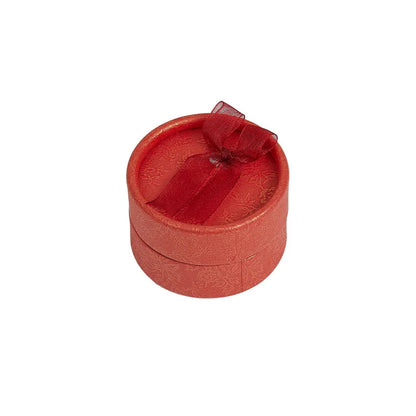 Small Bowknot Round Ring Box Jewelry Display Case Jewelry Storage Organizer Gift Packaging Box 5.5*3.5cm - AMULET RING STORE