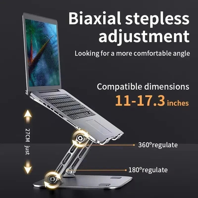 Tablet Stand Adjustable Aluminum Alloy Laptop Tablet up to 17 "Laptop Portable Folding Stand Cooling Stand Support - AMULET RING STORE