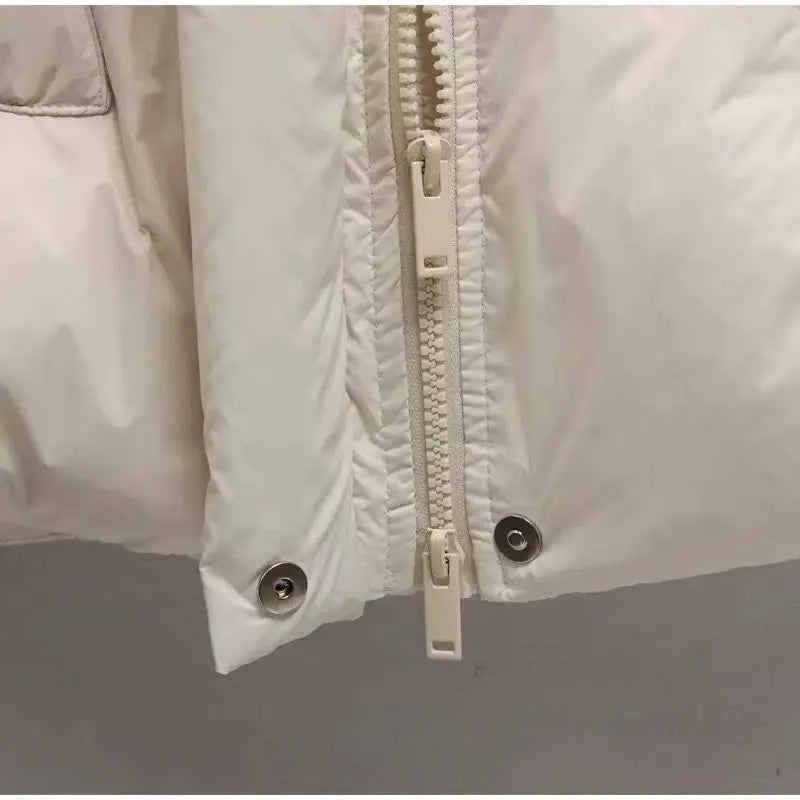 Puff Down Jacket Women's Winter Jacket Padded New Outerwear Hooded Versatile Loose Padding Thickened White Duck Down Warm Coat