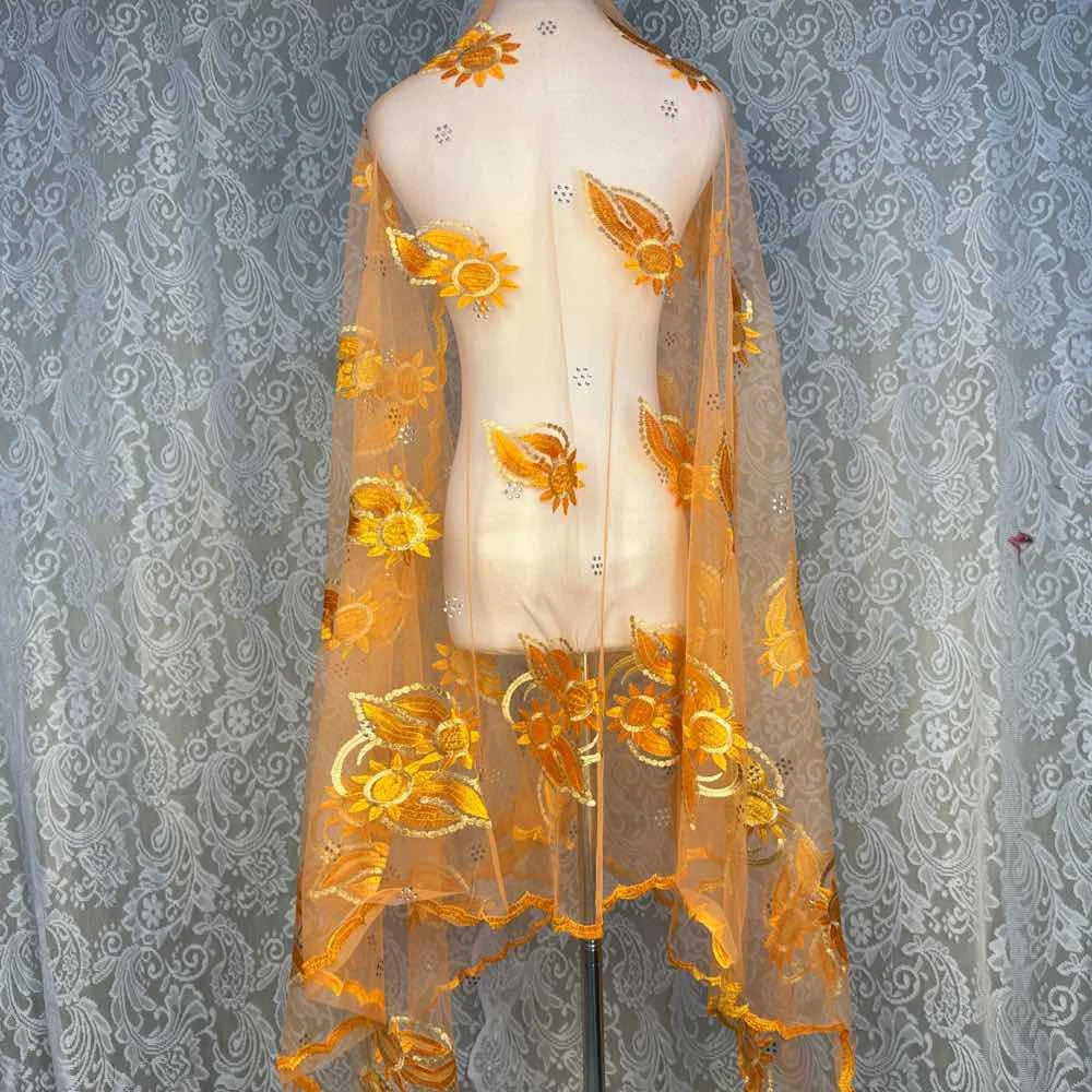 on sale 2025 New African Net Hijab Scarf For Muslim Women African Dubai Islam Headscarf Embroidery Shawls voile - AMULET RING STORE