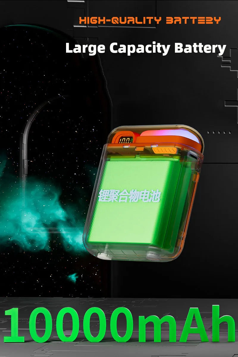 10000mAh Wireless Power Bank with Stand USB C Cable PD20W Fast Charging Magnetic External Spare Battery for IPhone Samsung Xiaom - AMULET RING STORE