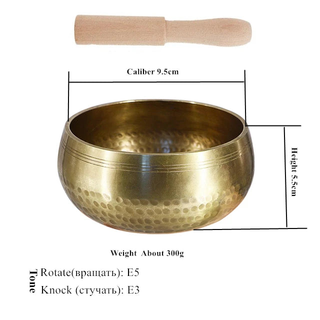 Nepal handmade Singing Bowl Tibet Buddha Sound Bowl Yoga Meditation Chanting Brass Chime Handicraft Music Therapy Tibetan - AMULET RING STORE