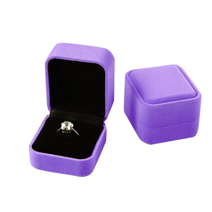 Rings Box Velvet Jewelry Box Display Holder Ring Earrings Necklace Bracelet Soft Organizer Case Wedding Jewelry Packaging Box - AMULET RING STORE