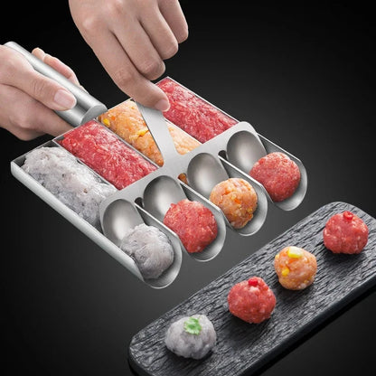 Meatball Maker Stainless Steel Meatball Mold for Easy Homemade Meatballs, Salad Balls, Sandwich Perfect for Family Cooking - AMULET RING STORE