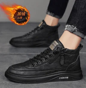 Men's Shoes Original Casual Leather Men Training Wear Resistant Sneakers Outdoor Male Treking Footwear Breathable Lace-up Shoes