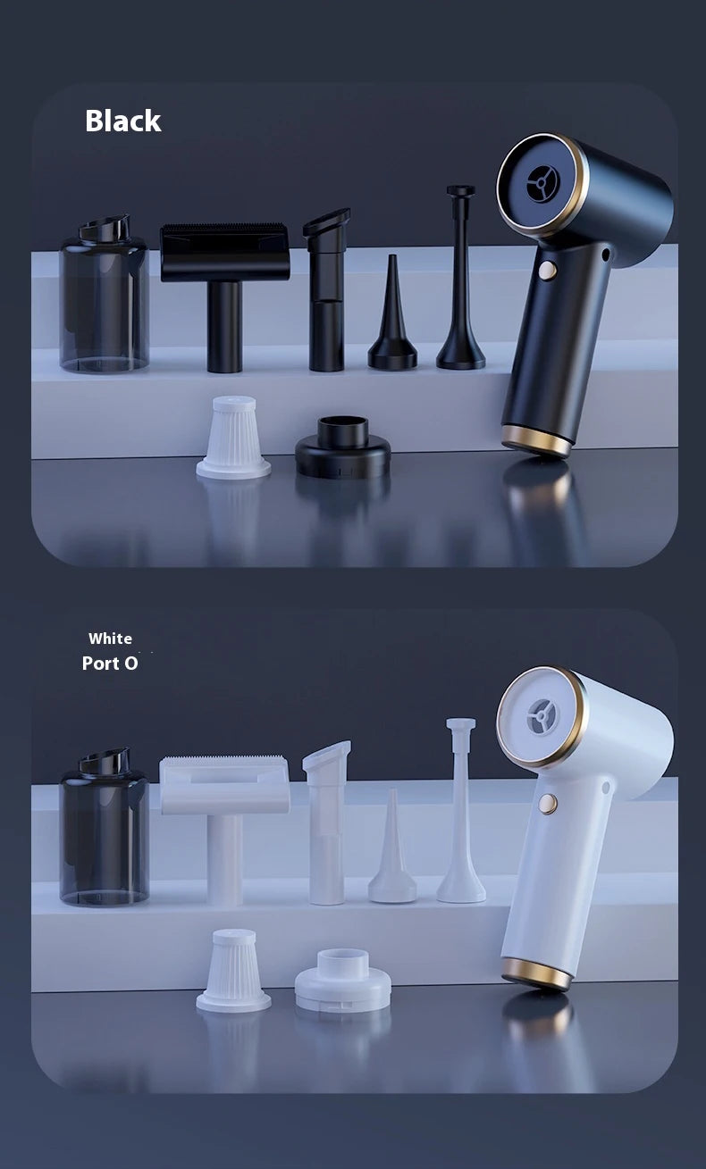 High power portable wireless vacuum cleaner, compatible with both car and home use, equipped with various accessories