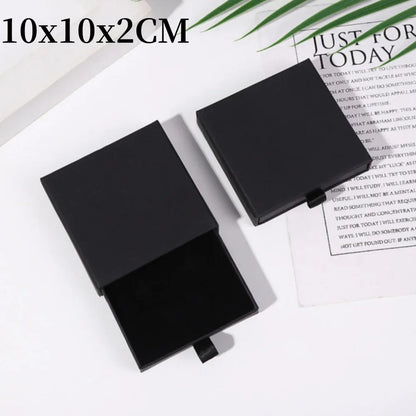 1Pc Thick Kraft Paper Drawer Jewelry Box With Sponge Greet Card for Necklace Bracelet Ring Gift Box Jewelry Packaging Box Joyero - AMULET RING STORE