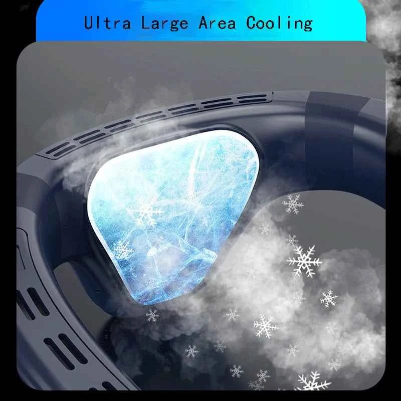 2024 New Neck Air Conditioner Portable Neck Fan Rechargeable Semiconductor Cooling Bladeless Fan Wearable Cooler multi purpose
