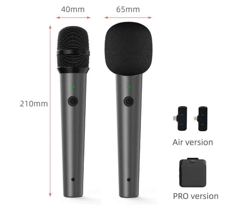 NUNAVO wireless microphone Interview professional microfeono Mic Handle broadcast microphone handheld for iphone smart phone