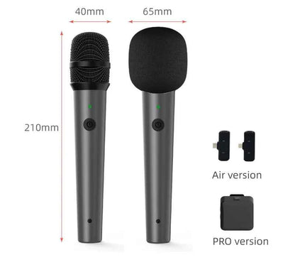 NUNAVO wireless microphone Interview professional microfeono Mic Handle broadcast microphone handheld for iphone smart phone