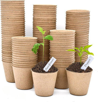 20-200PCS Environmental protection Garden Round Peat Pots Plant Seedling Starters Cups Nursery Herb Seed Tray Planting Tools - AMULET RING STORE