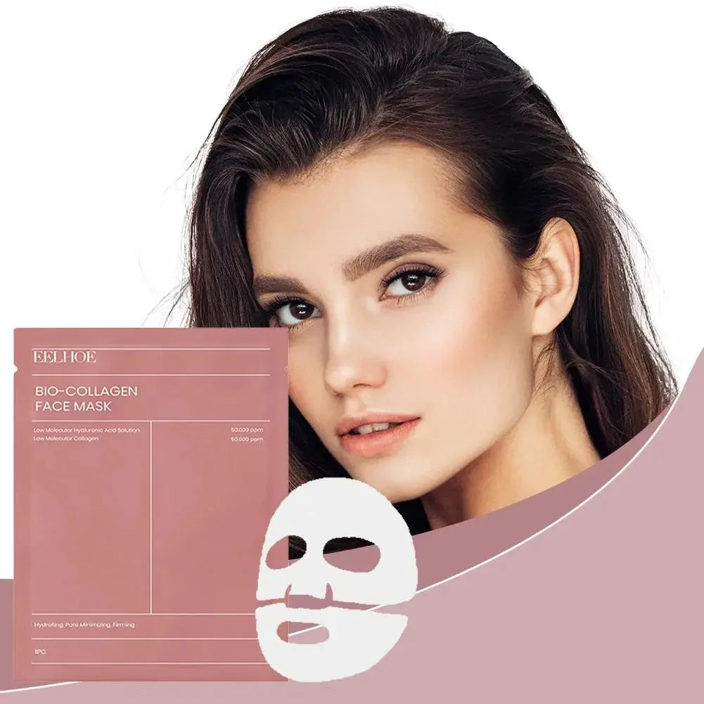 1/3/5/10PCS Bio Collagen Face Mask Shrink Pores Deep Hydrating Overnight Mask Moisturizing Refreshing Brightening Face Skin Care - AMULET RING STORE