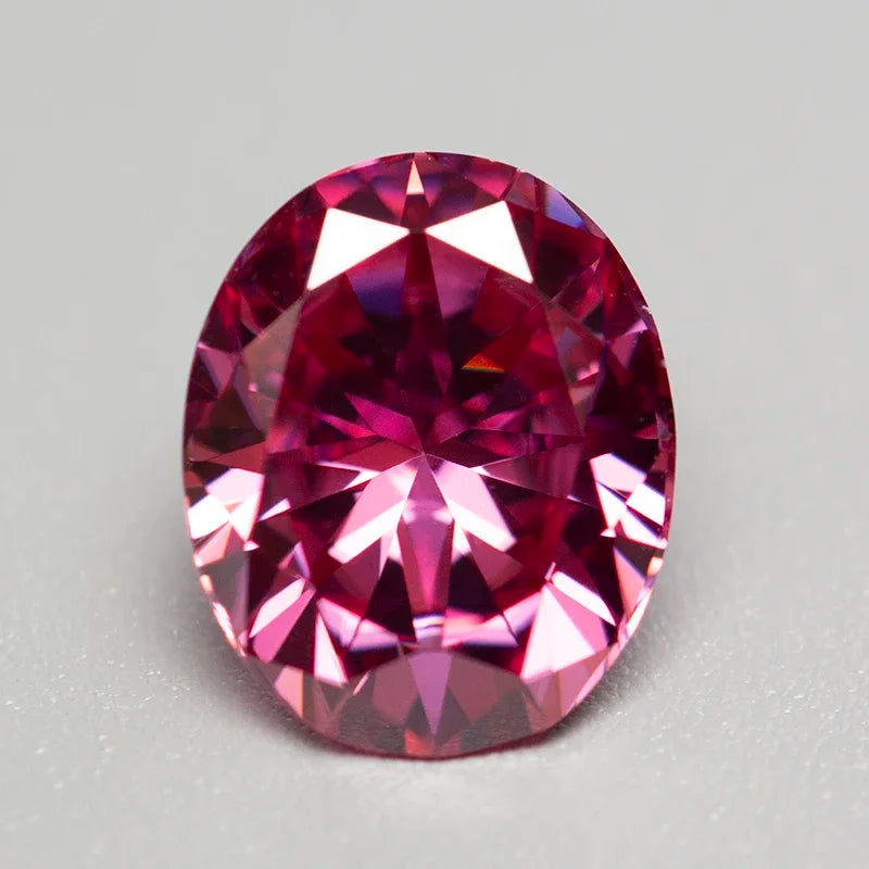 Pink Moissanite Stones with GRA Certificate Round/Pear/Oval/Emerald/Heart/Cushion/Princess/Asscher/Radiant Cut