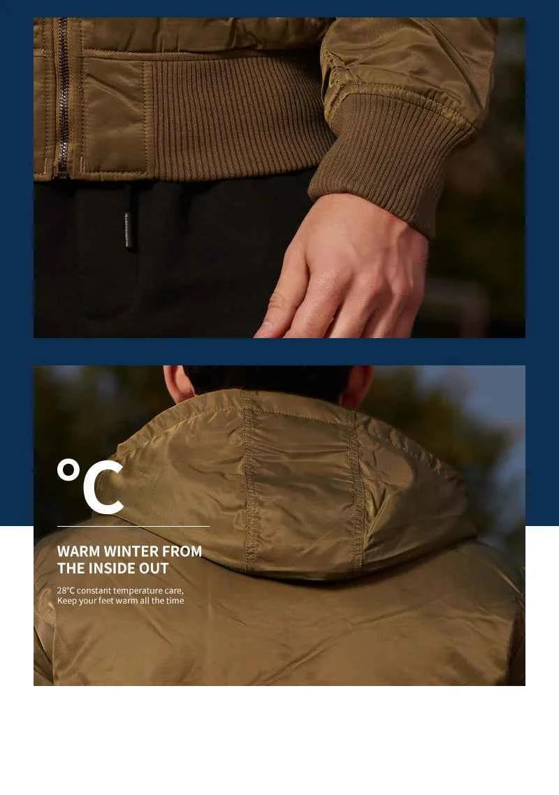 Men's winter jacket is very stylish waterproof and windproof, thickened with padded