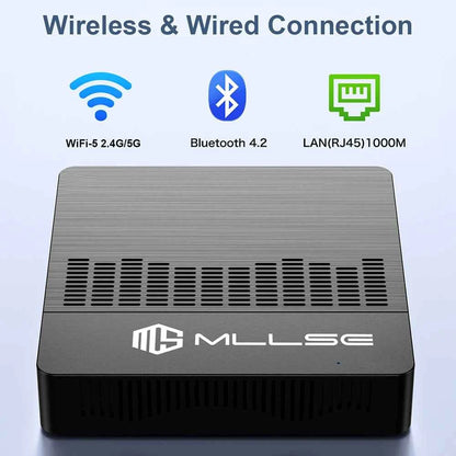 MLLSE M2 Air Mini PC Intel Celeron N4000 CPU Window11 6GB RAM 128GB ROM Dual-Band WiFi VGA Portable Mini Computer BT4.2