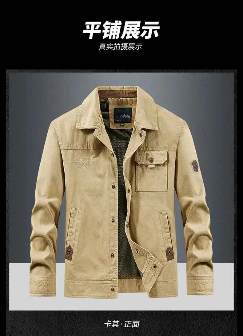 Men Jackets outdoor Slim fit Coats Casual Jackets High Quality Male wear Multi-pocket Cargo Jackets And Coats plus Size 5XL