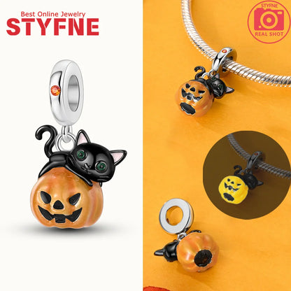 S925 Silver Glow-in-the-dark Firefly Charm Pendant Fit Original Charms Bracelet Gift Beads for Women Diy Fine Jewelry Gifts - AMULET RING STORE