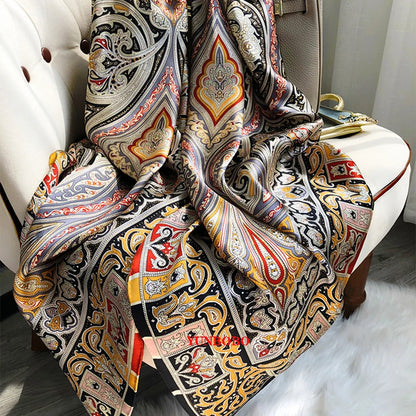 Spring Scarf Women's Luxury Design Polyester Material Smooth Scarf Soft Shawl Beach - AMULET RING STORE