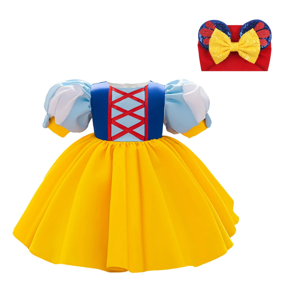 Princess Dress For Toddler Little Girl Luxurious Bow Gown Kids Birthday Party Clothes Halloween Carnival Children Princess Dress