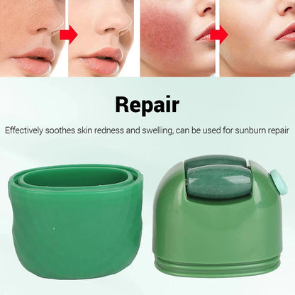 2 in 1 Ice Cube Facial Roller Jade Face Massaer Roller Gua Sha Face Lifting Device Reduce Edema Neck Eye Beauty Care Device