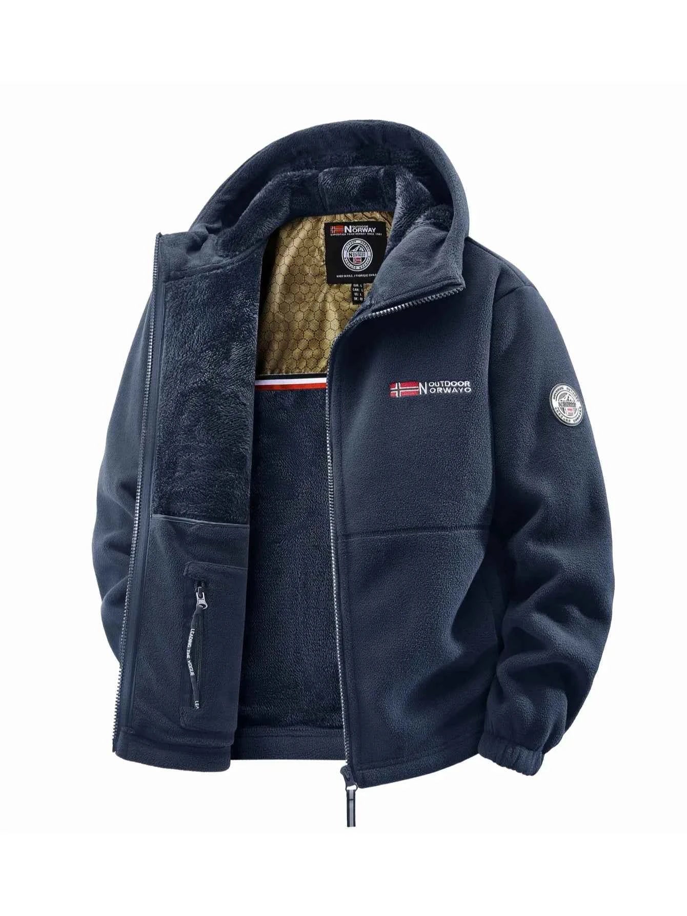 Men's Autumn and Winter Outdoor Hooded Jacket