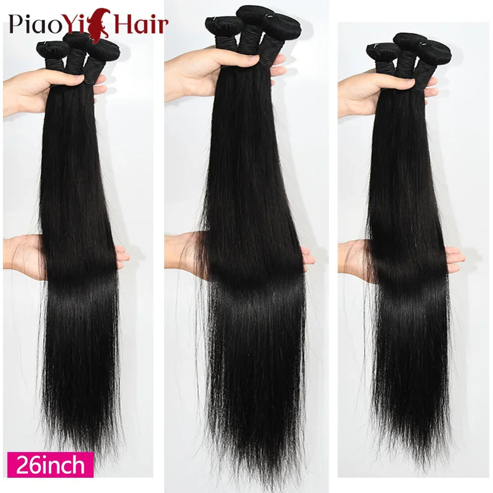 12A Double Drawn Straight Human Hair Bundle 100% Raw Human Hair 20 22 24Inch Unprocessed Virgin Human Hair Extension Top Quality