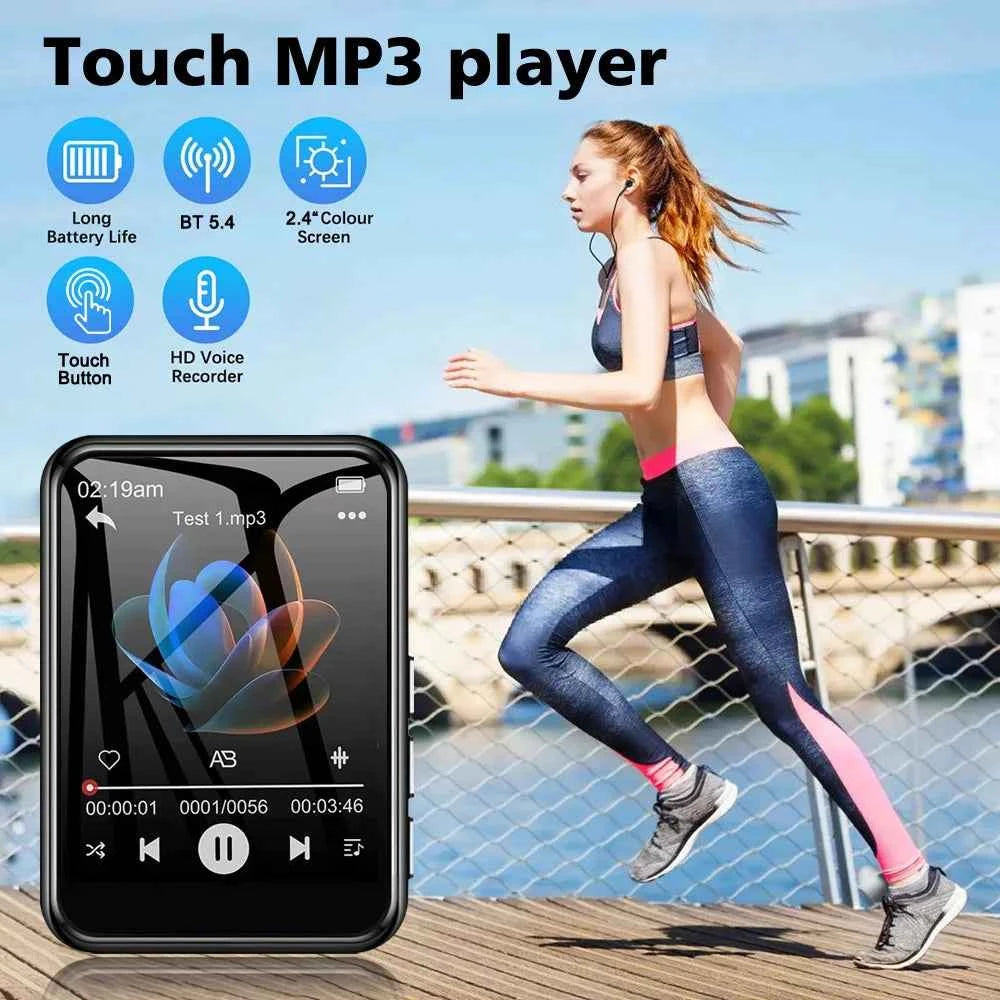 128GB HiFi MP3 Player with Bluetooth 5.4, Speaker & Touch Screen