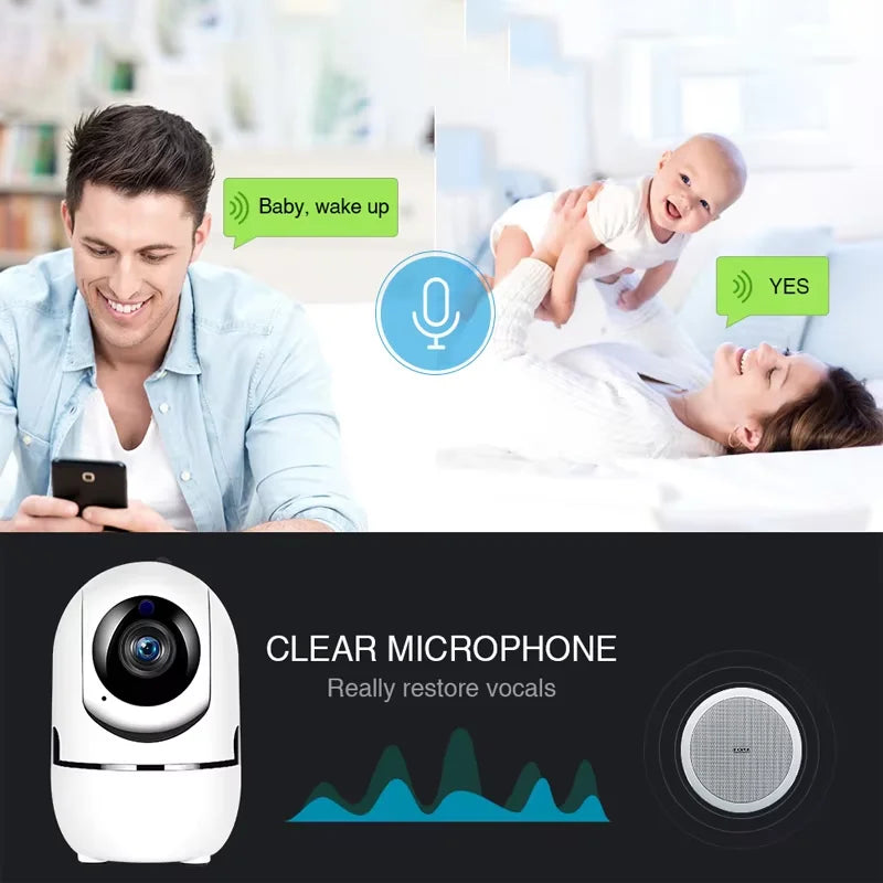 IP Camera Wifi YCC365 Plus Smart Home 1620P HD Surveillance Camera Auto Tracking Night Vision Wireless Indoor Security Camera - AMULET RING STORE