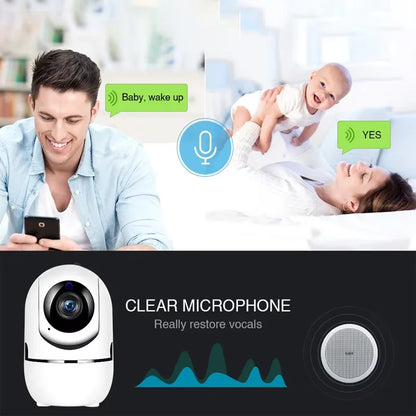 IP Camera Wifi YCC365 Plus Smart Home 1620P HD Surveillance Camera Auto Tracking Night Vision Wireless Indoor Security Camera - AMULET RING STORE
