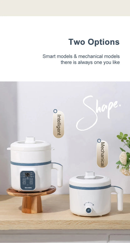 Electric Rice Cooker Multicooker Multifunction Pot Mini Hotpot Pan Soup Home Appliances for The Kitchen Pots Offers 1-2 People - AMULET RING STORE