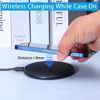 30W Wireless Charger For iPhone 15 14 13 12 X Pro Max Induction Fast Charging Pad Dock Station For Samsung S23 S22 Xiaomi Huawei - AMULET RING STORE