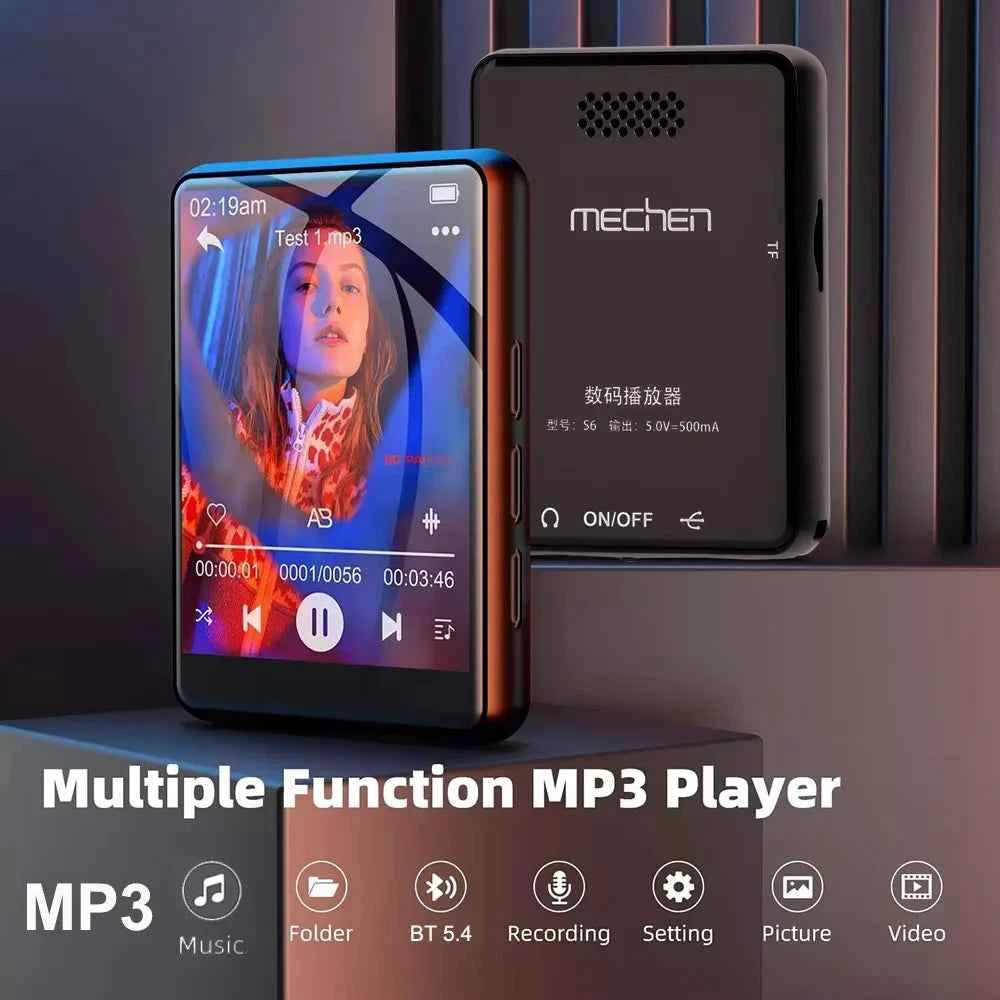 128GB HiFi MP3 Player with Bluetooth 5.4, Speaker & Touch Screen