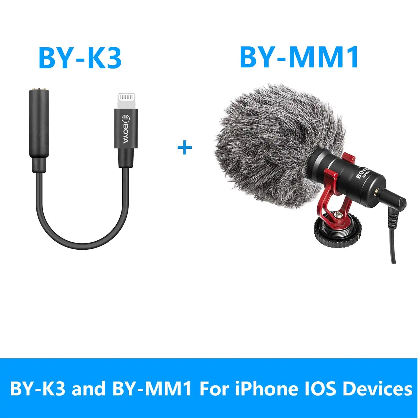 BOYA BY-MM1 Professional Cardioid Shotgun Microphone for iPhone Android Smartphone PC Canon Nikon DSLR Camera Recording Vlog