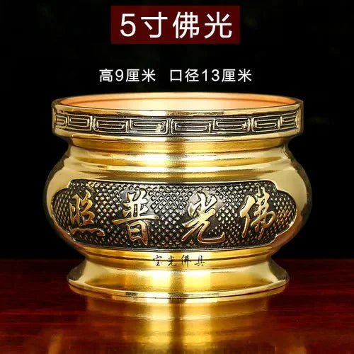 Metal incense burner Buddha tool Backflow fragrance Censer Buddhist Hall pray church tea light burner the god of wealth - AMULET RING STORE