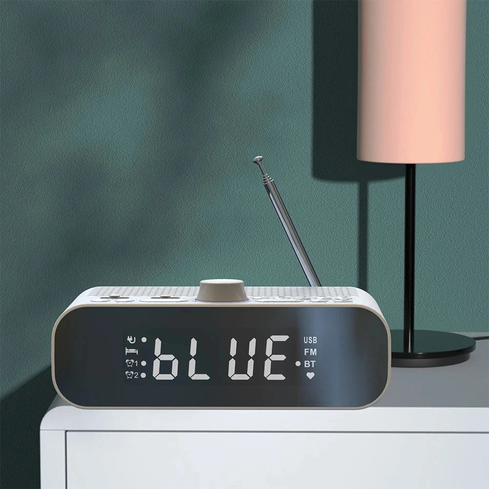 Digital Alarm Clock Radio LED Display Digital Radio Rechargeable Clock Radio with Auto-Off Timer