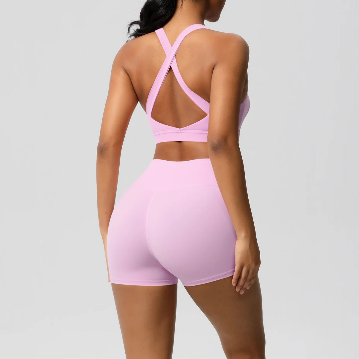 2PCS Yoga Set Nude Feeling Workout Sets Women Tracksuit Gym Push Up Fitness Running Workout Sportwear Sport Bra Leggings Suit