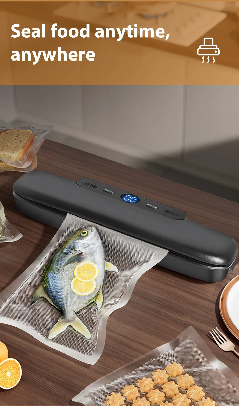 SaengQ Vacuum Sealer Machine Food Vacuum Sealer Packaging With Free 10pcs Vacuum bags Household Vacuum Food Sealing - AMULET RING STORE