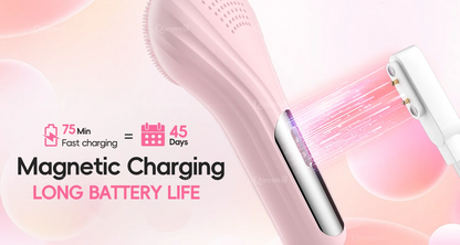 Electric Sonic Waterproof Facial Cleansing Brush Rechargeable Hot compress Deep Pore Cleaner Silicone Cleanse Skincare Device