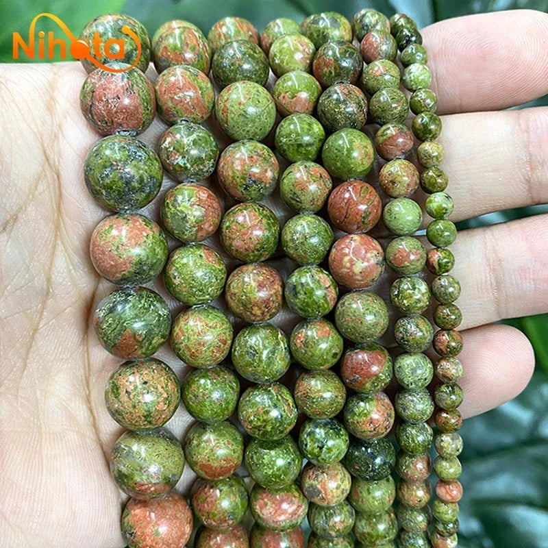 Natural Stone Beads Round Agates Turquoises Amazonite Quartz Lava Tiger Eye Beads