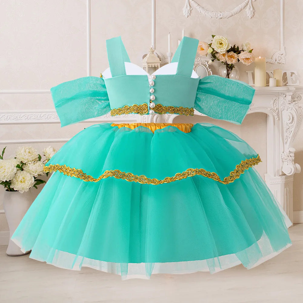 Princess Dress For Toddler Little Girl Luxurious Bow Gown Kids Birthday Party Clothes Halloween Carnival Children Princess Dress