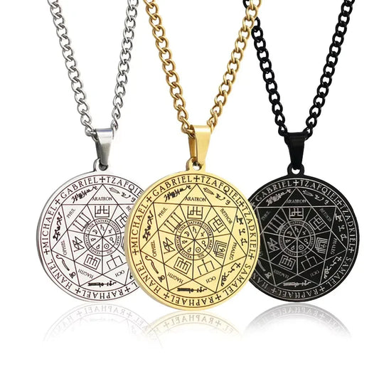 Seal of The 7 Archangels Pendant Necklaces for Men