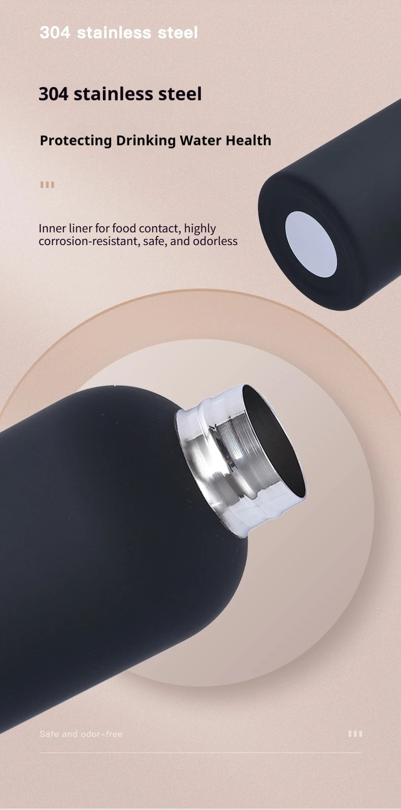 350-750ML Stainless Steel Thermos Cup Portable Small Mouth Water Cup Travel Outdoor Sports Water Bottle Vacuum Flask Gym Kettle - AMULET RING STORE