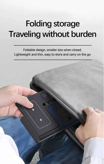 30W LED Fast Wireless Charger Stand 3 in 1 Foldable Charging Station For iPhone 15 14 13 12 11 Apple Watch 9 8 7 6 5 Airpods Pro