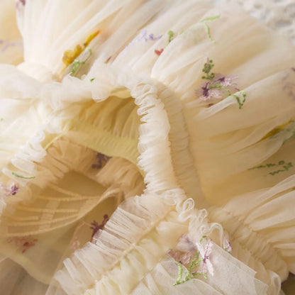 Delicate Party Prom Evening Dress Colorful Flower Embroidery Dresses Fashion Butterfly Princess Dress Birthday Princess Clothes